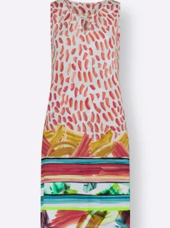 Strandkleider|Comtessa Sommerkleid mit Tropfen-Ausschnitt bunt-gemustert