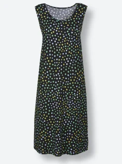 Kleider|feel good Sommerkleid mit Tupfen-Dessin schwarz-bedruckt
