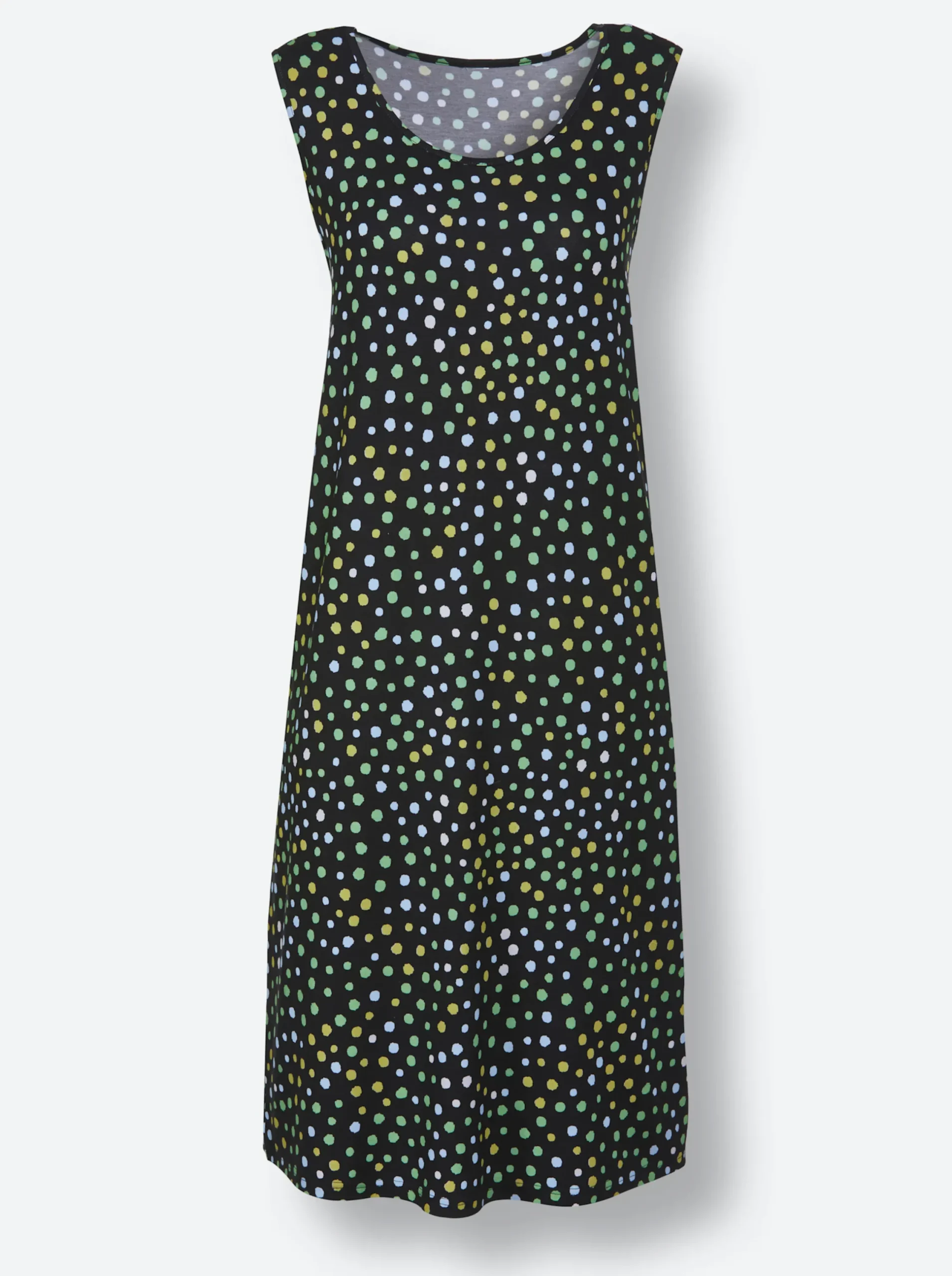 Kleider|feel good Sommerkleid mit Tupfen-Dessin schwarz-bedruckt