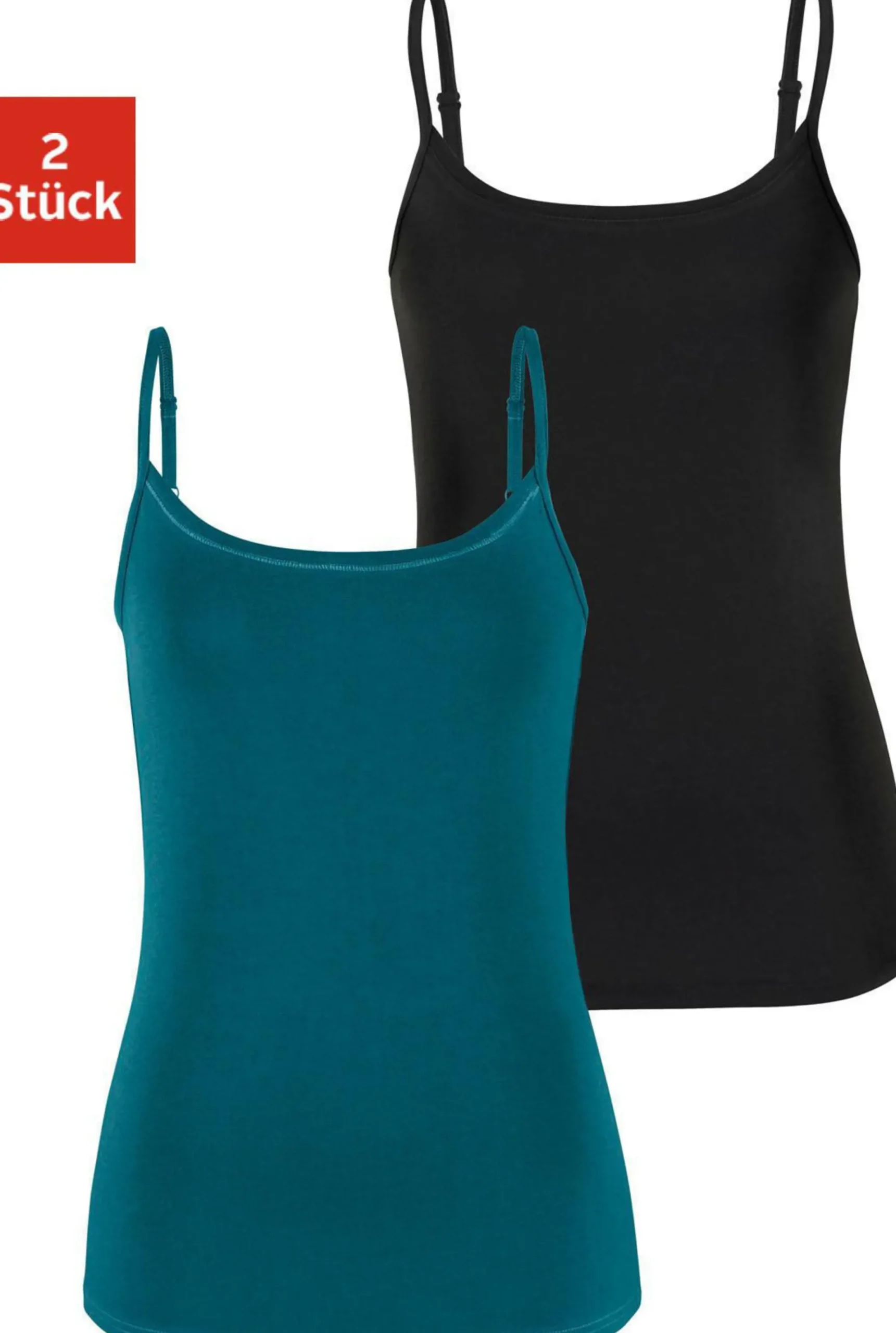 Shirts|Vivance Spaghettitop petrol,schwarz