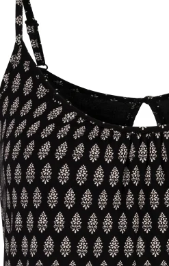 Shirts|LASCANA Spaghettitop schwarz-gemustert,schwarz-uni