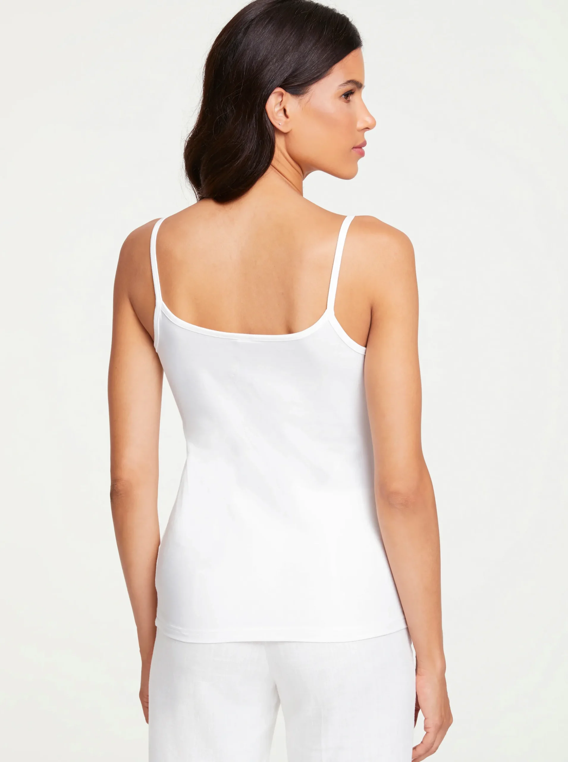 Strandmode|Shirts|heine Spaghettitop in figurbetontem Schnitt weiß
