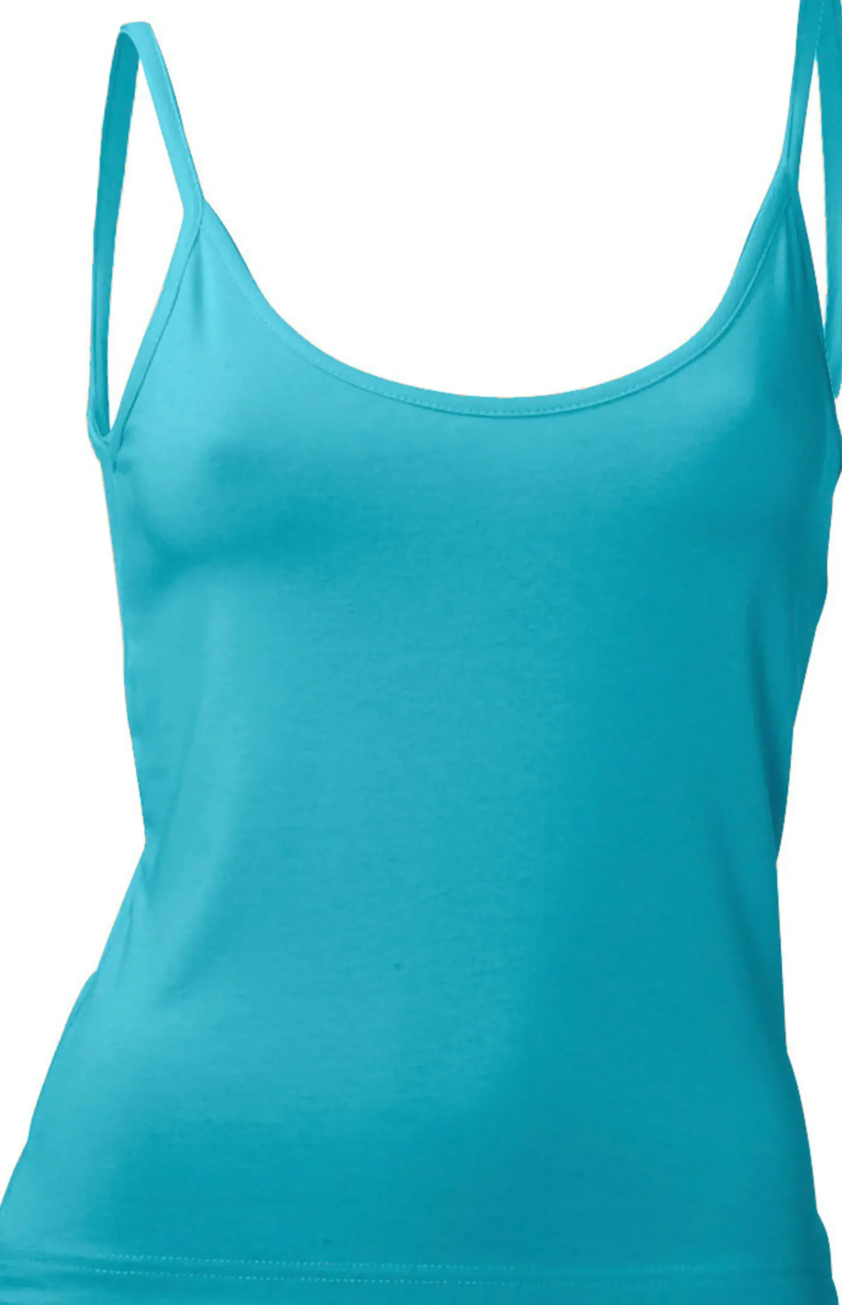 Shirts|heine Spaghettitop in figurbetontem Schnitt aqua
