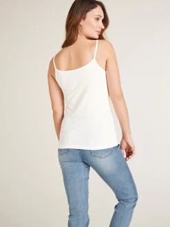 Strandmode|Shirts|heine Spaghettitop in figurbetontem Schnitt ecru