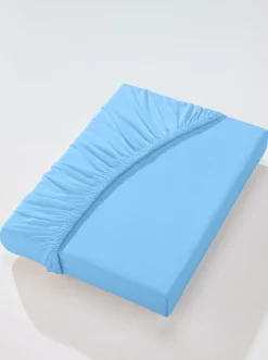 Bettwäsche & Laken|Biberna Spannbetttuch bleu