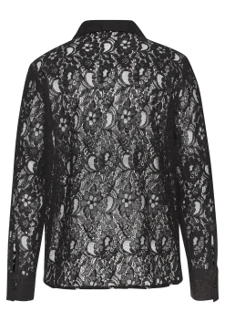 Strandmode|LASCANA Spitzenbluse schwarz