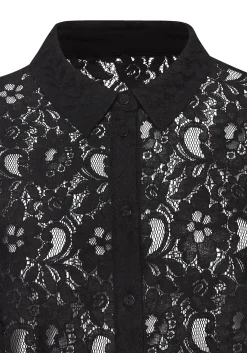 Strandmode|LASCANA Spitzenbluse schwarz