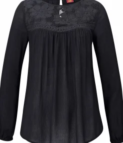 Strandmode|Buffalo Spitzenbluse schwarz