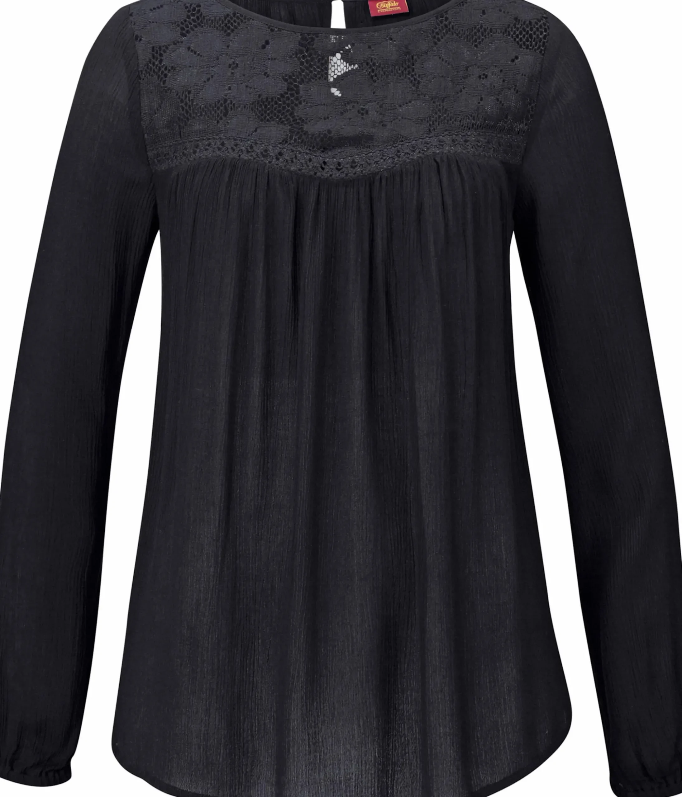 Strandmode|Buffalo Spitzenbluse schwarz