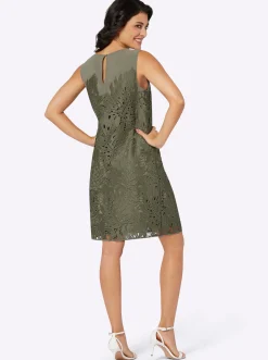 Abendkleider|Kleider| Spitzenkleid khaki