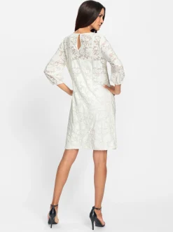 Abendkleider|heine Spitzenkleid mit separatem Unterkleid ecru