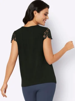 Shirts| Spitzenshirt schwarz