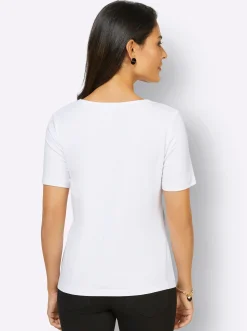 Shirts| Spitzenshirt weiß