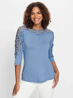 Shirts| Spitzenshirt bleu
