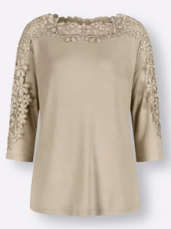 Shirts| Spitzenshirt sand