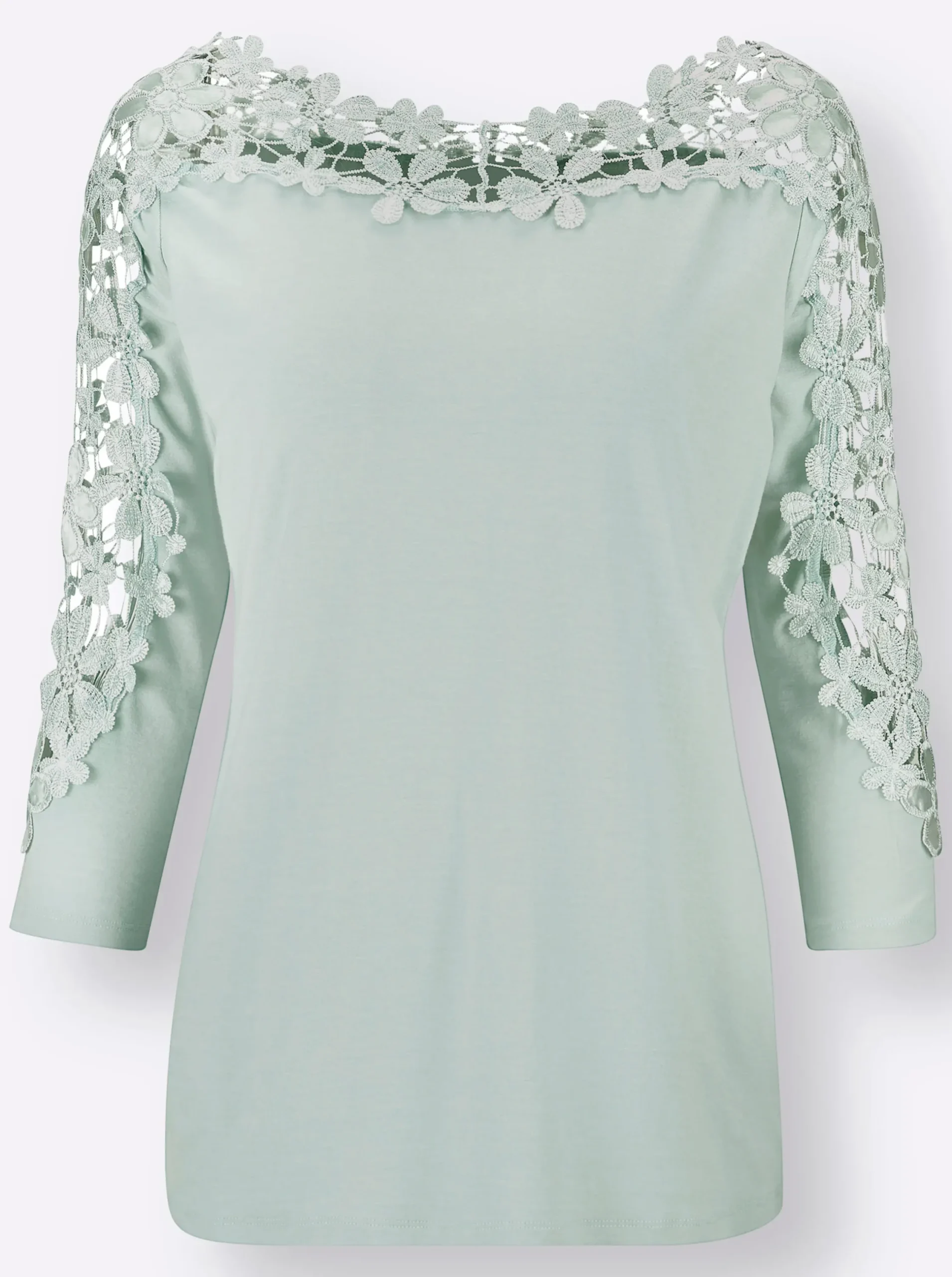 Shirts| Spitzenshirt kalkmint