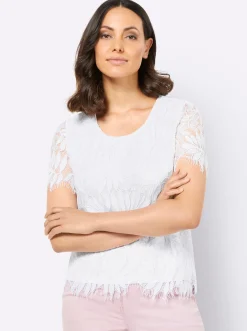 Shirts| Spitzenshirt ecru