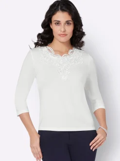 Shirts| Spitzenshirt ecru