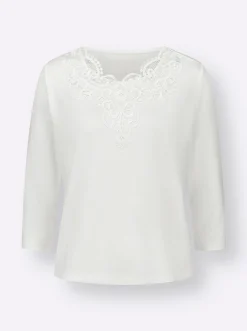 Shirts| Spitzenshirt ecru