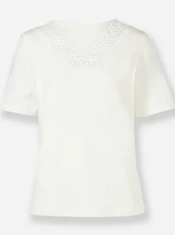 Shirts| Spitzenshirt mit OCS-Zertifizierung ecru