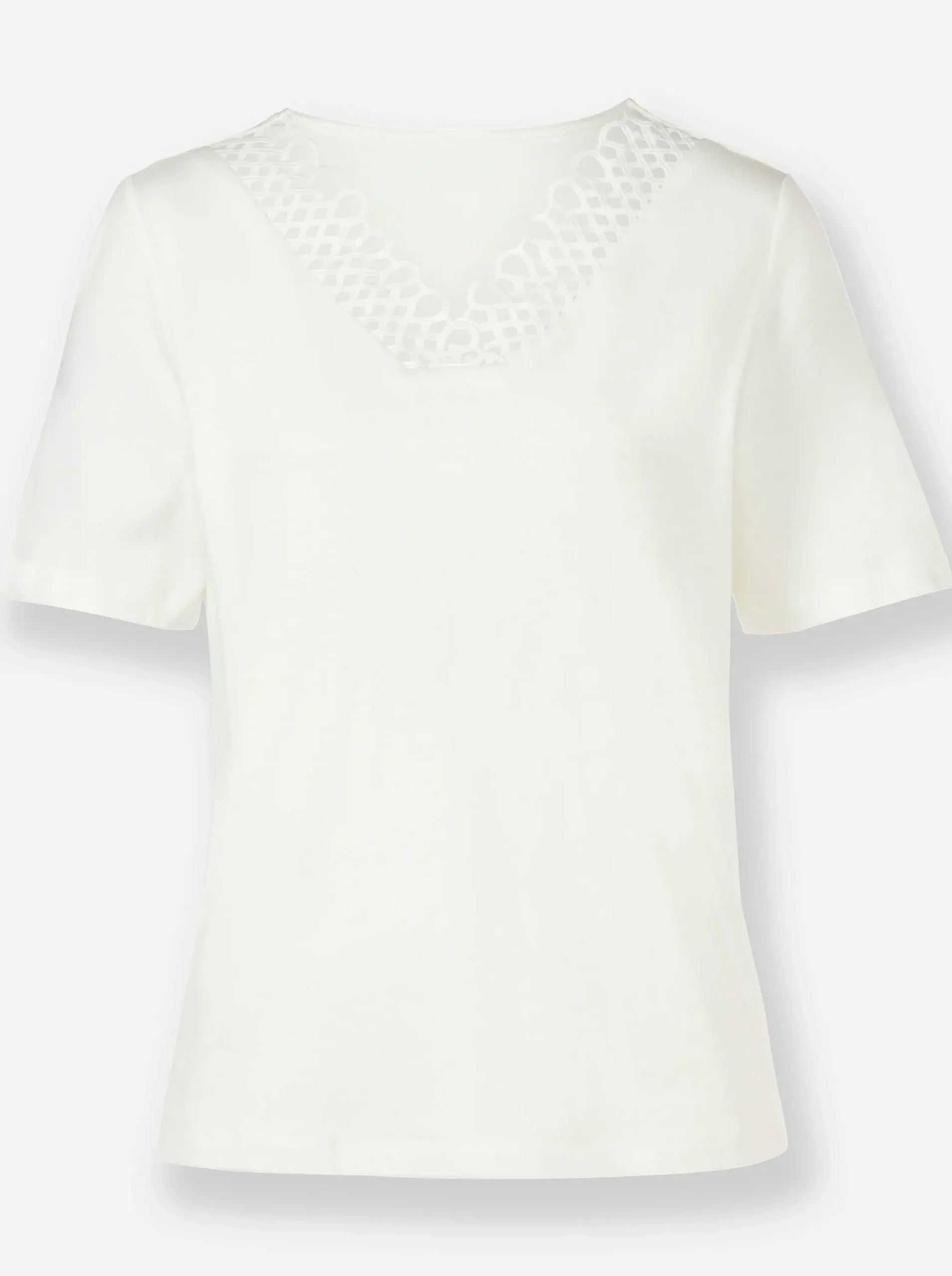Shirts| Spitzenshirt mit OCS-Zertifizierung ecru