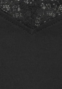 Strandmode|Shirts|LASCANA Spitzentop schwarz
