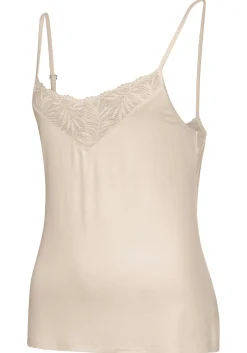 Nachtwäsche|LASCANA Spitzentop creme