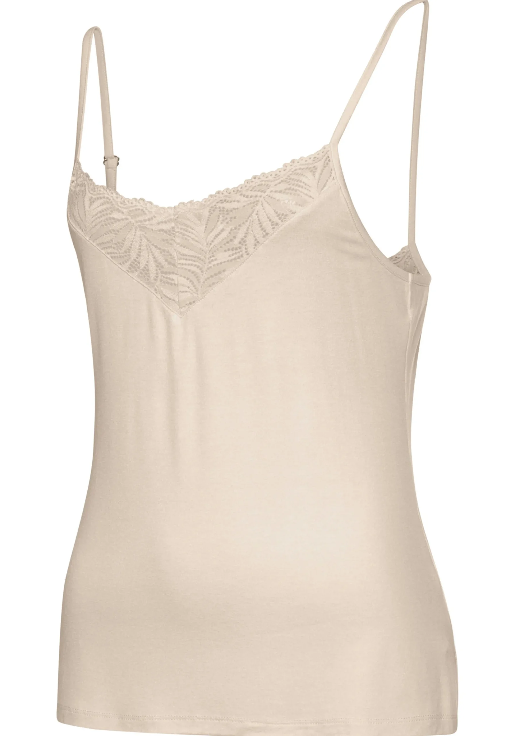Nachtwäsche|LASCANA Spitzentop creme