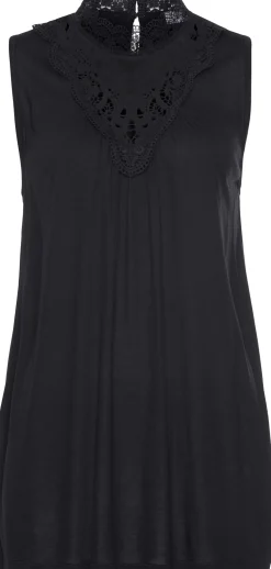 Shirts|LASCANA Spitzentop schwarz