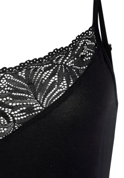 Shirts|LASCANA Spitzentop schwarz