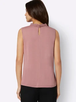 Shirts| Spitzentop mit Nacken-Verschluss rosenquarz