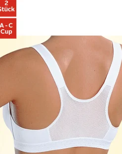 Bhs|petite fleur Sport-BH 2xweiß