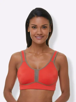 Bhs|Viania Sport-BH ohne Bügel korallenrot
