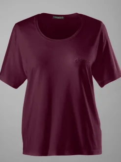 Homewear|Homewear|Catamaran Sports Sportshirt mit Stickerei bordeaux+graphit