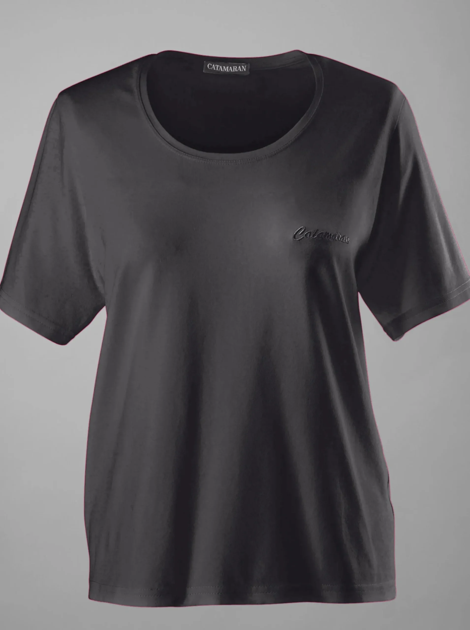 Homewear|Homewear|Catamaran Sports Sportshirt mit Stickerei bordeaux+graphit