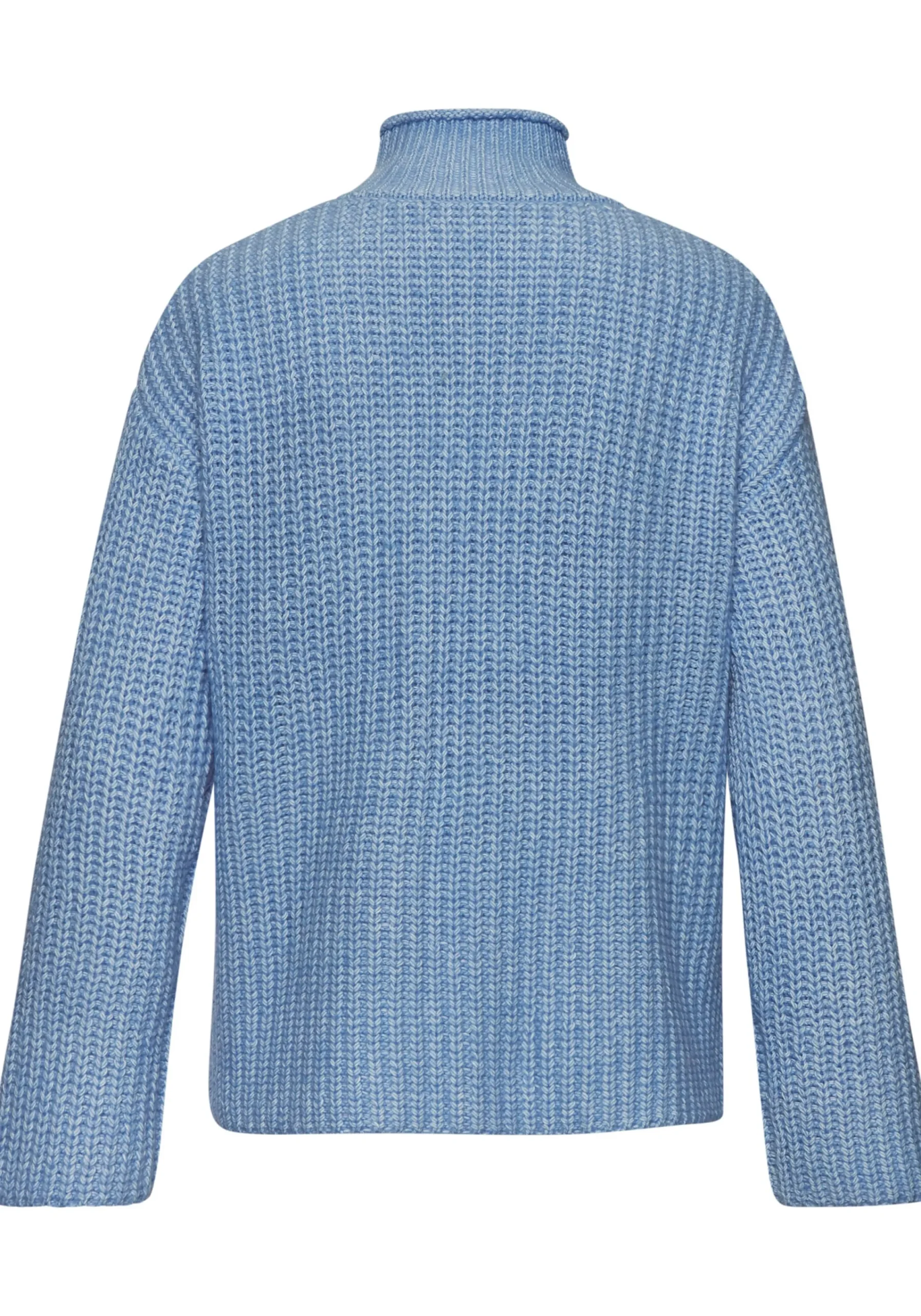Pullover|Buffalo Stehkragenpullover blaumeliert