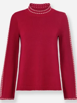 Pullover|heine Stehkragenpullover rot