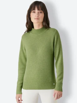 Pullover|CREATION L PREMIUM Stehkragenpullover kiwi-meliert