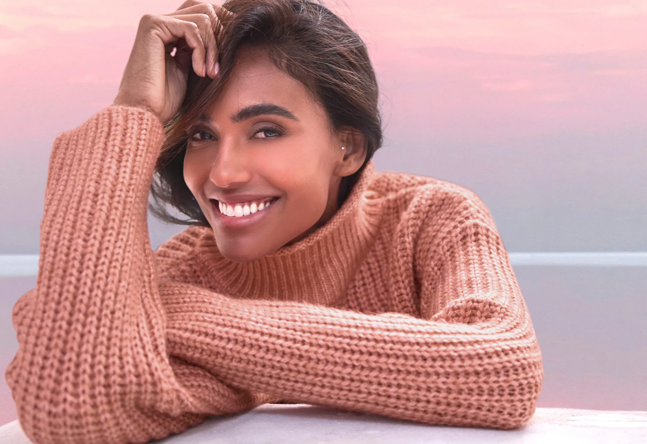 Strandmode|Pullover|Buffalo Stehkragenpullover rosenholzmeliert