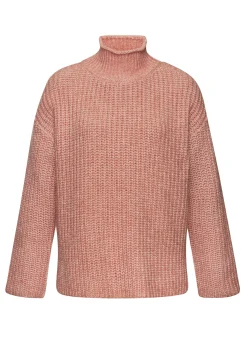 Strandmode|Pullover|Buffalo Stehkragenpullover rosenholzmeliert