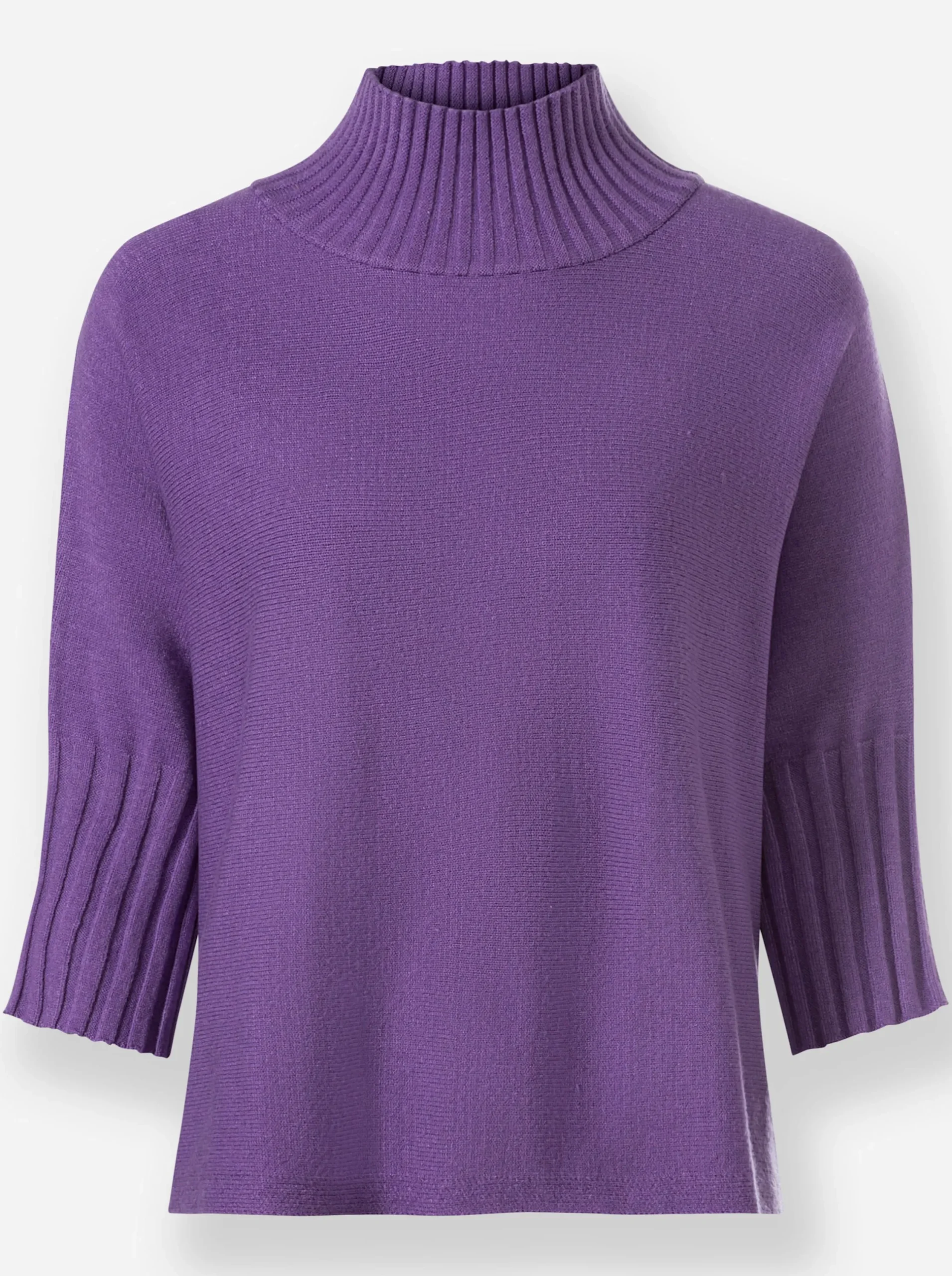Pullover|heine Stehkragenpullover mit Fledermaus-Ärmeln lila