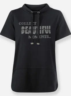 Shirts| Stehkragenshirt schwarz