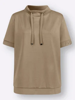 Pullover| Stehkragenshirt schlamm