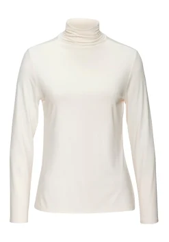 Strandmode|Shirts|LASCANA Stehkragenshirt graugrün,creme