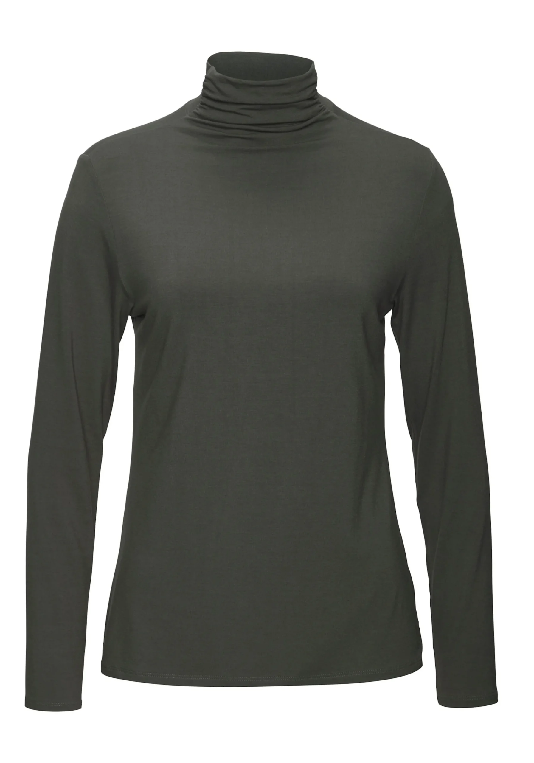Strandmode|Shirts|LASCANA Stehkragenshirt graugrün,creme