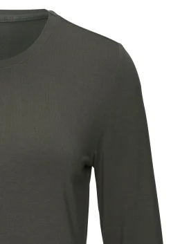 Strandmode|Shirts|LASCANA Stehkragenshirt graugrün,creme