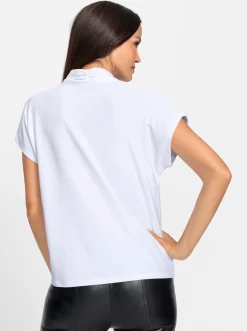 Shirts|heine Stehkragenshirt weiß