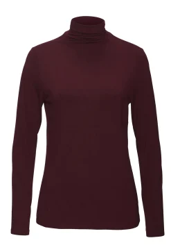 Strandmode|Shirts|LASCANA Stehkragenshirt aubergine