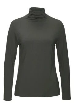 Strandmode|Shirts|LASCANA Stehkragenshirt graugrün