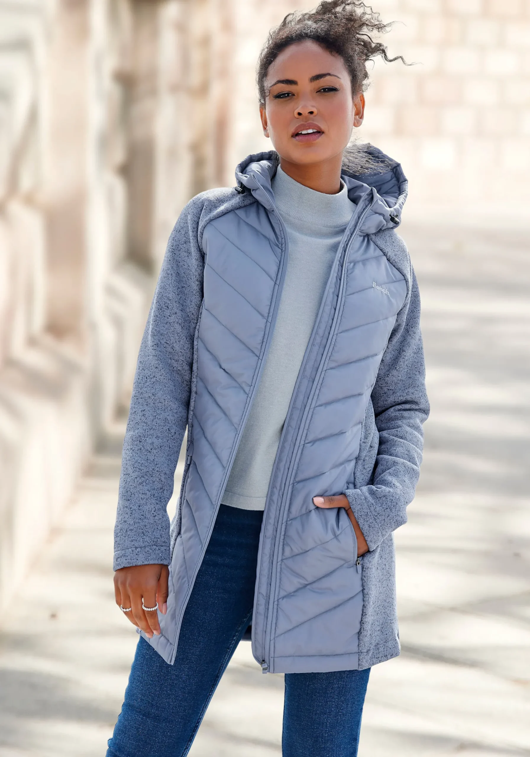 Jacken|Vivance Steppjacke blau